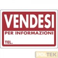 CARTELLO PLASTICA "VENDESI" cm 30x20 S/FORI