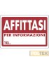 CARTELLO PLASTICA "AFFITTASI" cm 30x20 S/FORI