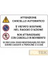 CARTELLO PLASTICA "ATTENZIONE CANC. ELETTRICO" cm 30x20