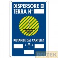 CARTELLO PLASTICA "DISPERSORE DI TERRA" cm 20x30