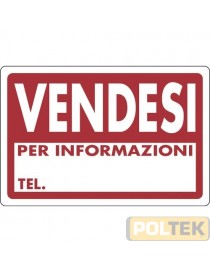 CARTELLO PLASTICA "VENDESI" cm 60x40 PREFORATO
