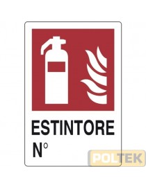 CARTELLO ALL. "ESTINTORE N°" cm 20x30