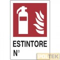 CARTELLO ALL. "ESTINTORE N°" cm 20x30