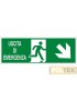 CARTELLO ALL. "USCITA DI EMERGENZA" cm 35x12,5 BASSO DX