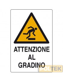 CARTELLO ALL. "ATTENZIONE AL GRADINO" cm 20x30