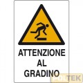 CARTELLO ALL. "ATTENZIONE AL GRADINO" cm 20x30