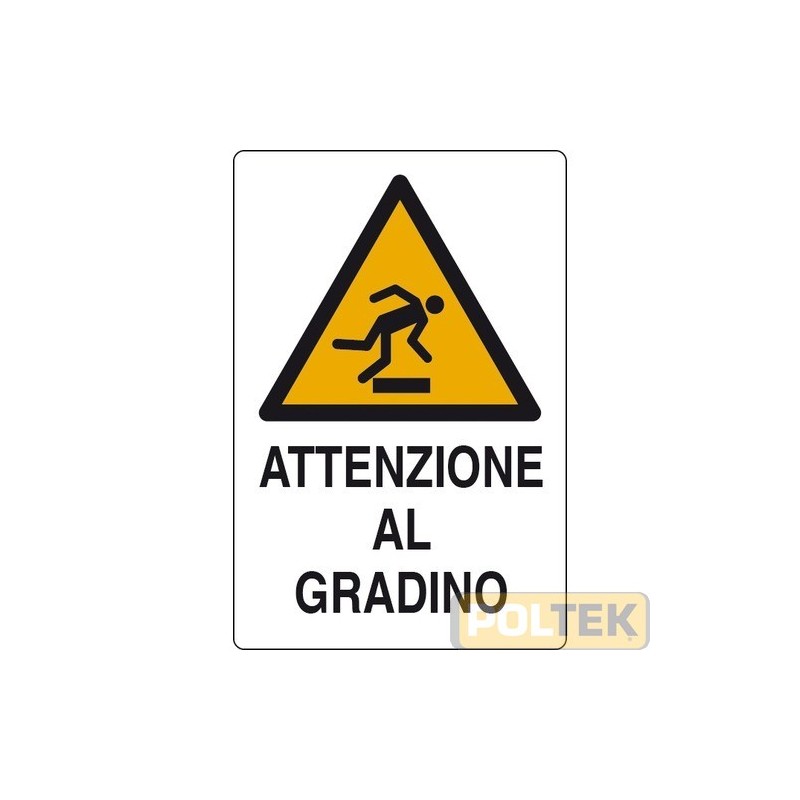CARTELLO ALL. "ATTENZIONE AL GRADINO" cm 20x30