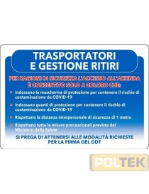 CARTELLO ALL. "COVID-19 TRASPORTATORI" cm 30x20