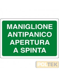 CARTELLO ALL. "MANIGLIONE ANTIPANICO" cm 30x20