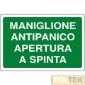 CARTELLO ALL. "MANIGLIONE ANTIPANICO" cm 30x20