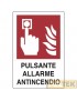 CARTELLO ALL. "PULSANTE ALLARME ANTINCENDIO" cm 20x30
