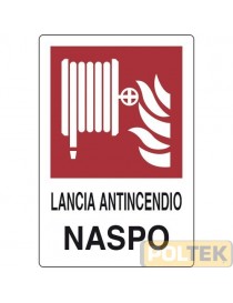 CARTELLO ALL. "LANCIA ANTINCENDIO NASPO" cm 20x30