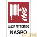 CARTELLO ALL. "LANCIA ANTINCENDIO NASPO" cm 20x30