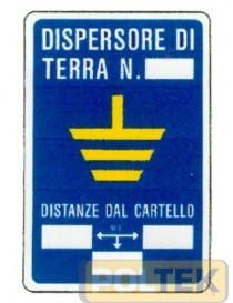 CARTELLO ALL. "DISPERSORE DI TERRA" cm 20x30