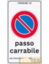 CARTELLO ALL. "PASSO CARRABILE" C/N. AUTORIZZAZ. cm 25x45