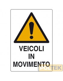 CARTELLO ALL. "VEICOLI IN MOVIMENTO" cm 20x30