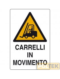 CARTELLO ALL. "CARRELLI IN MOVIMENTO" cm 20x30