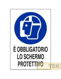 CARTELLO ALL. "COVID-19 OBBLIGO SCHERMO" cm 20x30