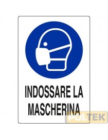 CARTELLO ALL. "COVID-19 OBBLIGO MASCHERINA" cm 20x30