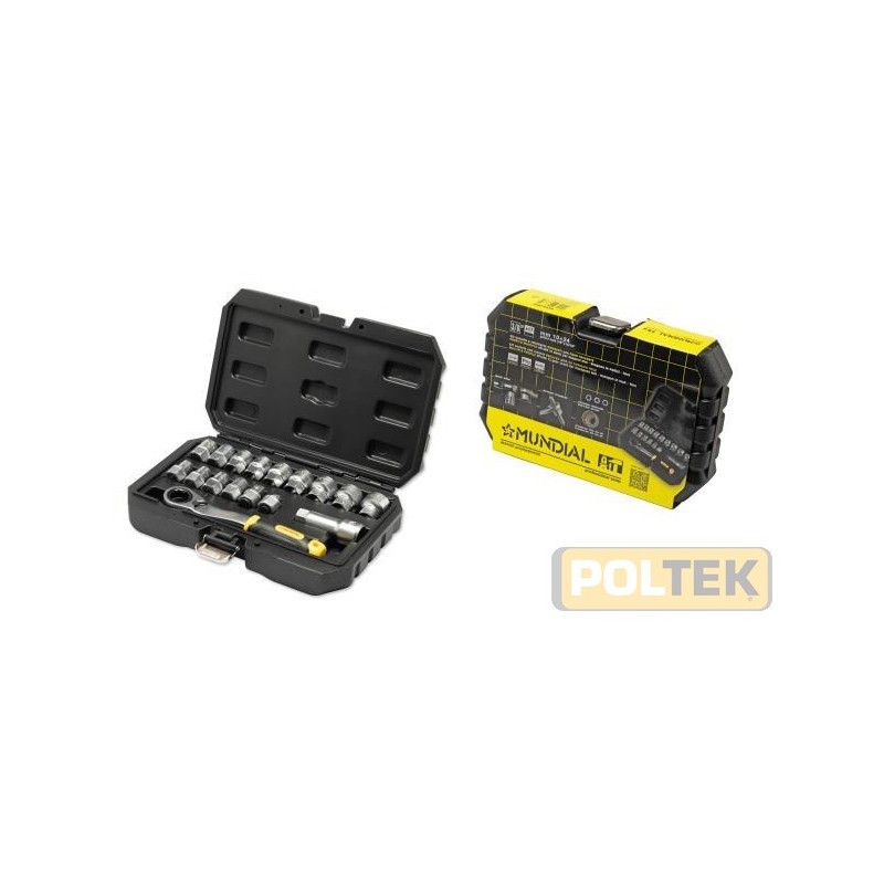 MUNDIAL CHIAVE A BUSSOLA VALIGETTA 3/8" RIBASSATE pz.17