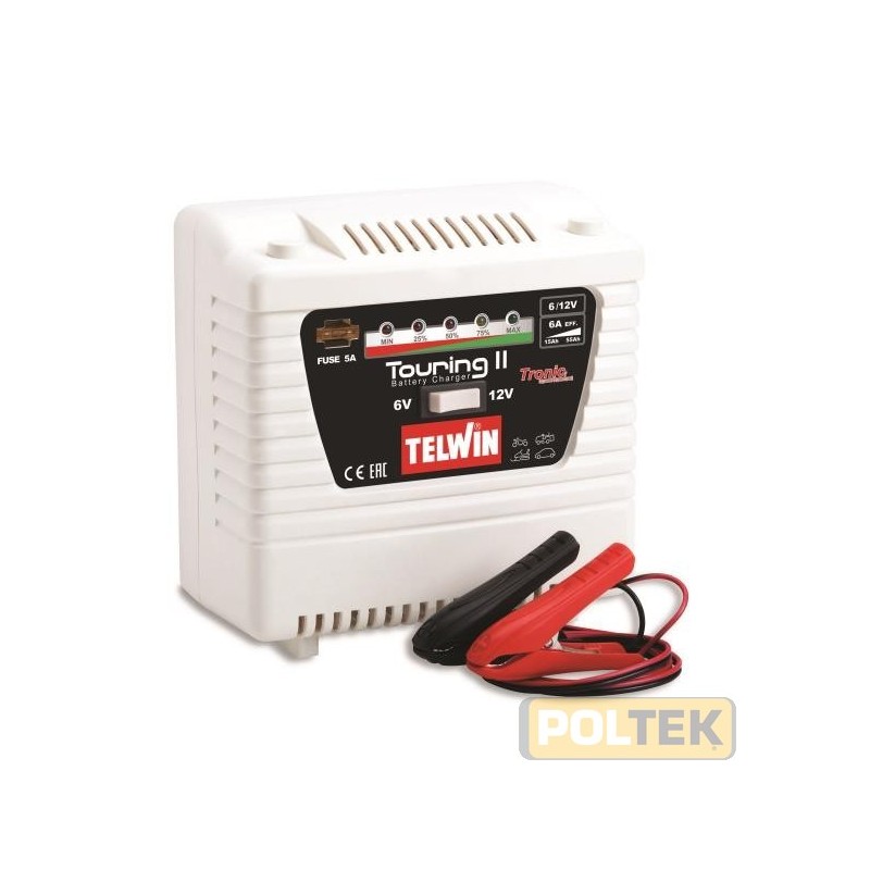 Caricabatterie con controllo elettronico delle fasi di carica, interruzione e ripristino automatico (TRONIC). Carica batterie WE