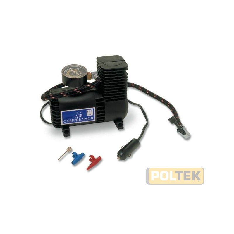 Compressore universale per auto, portatile con manometro, ideale per gonfiare ruote di auto, moto e biciclette, palloni e matera