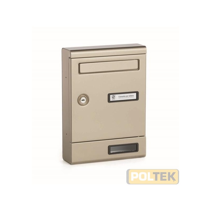 Cassetta 220x310x70. Impostazione frontale. Apertura imbucalettere 170x25 mm. Protetta da portina oscillante con ritorno a molla