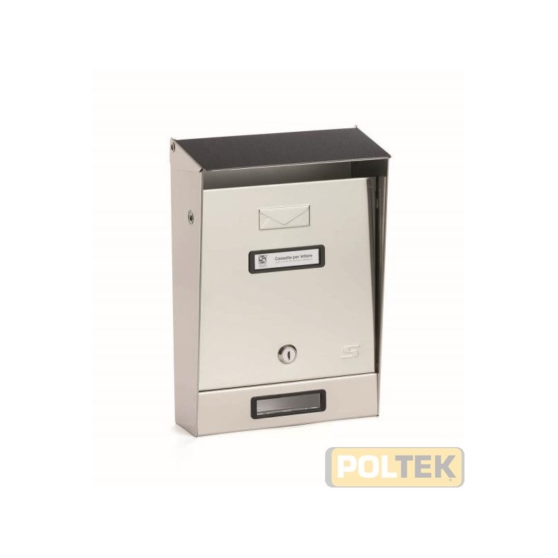 Cassetta 220x325x75/110 mm CON TETTO apribile parapioggia. Impostazione frontale e dall'alto. Apertura imbucalettere 110x27 mm.