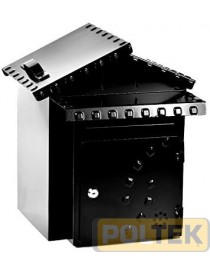 CASSETTA POSTA + PORTAPANE NERA RUSTICA