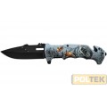 COLTELLO TASCA SICUREZZA LAMA INOX CON STAMPA 3D cm 20
