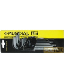MUNDIAL CHIAVI MASCHIO ESAG. LUNGHE pz.9 CLIP PLASTICA