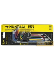 MUNDIAL CHIAVI MASCHIO ESAG. LUNGHE pz.9 COLORATE