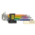 MUNDIAL CHIAVI TORX PLASTICATE SERIE pz.9 COLORATA
