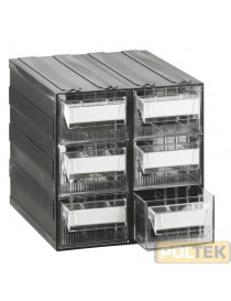 CASSETTIERA MOBILPLASTIC TRASPARENTE 6 CASSETTI