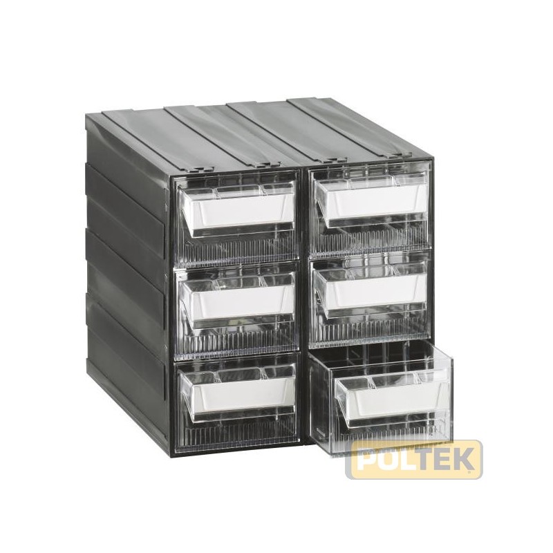 CASSETTIERA MOBILPLASTIC TRASPARENTE 6 CASSETTI