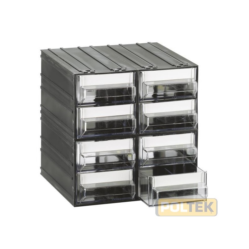 CASSETTIERA MOBILPLASTIC TRASPARENTE 8 CASSETTI