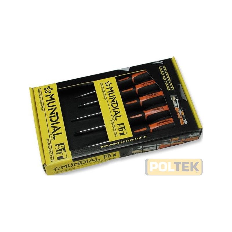 MUNDIAL CACCIAVITE GOMMOGRIP TORX C/FORO SERIE pz.5