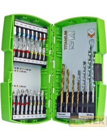 DRILLMAX PUNTE, INSERTI IN VALIGETTA pz.34