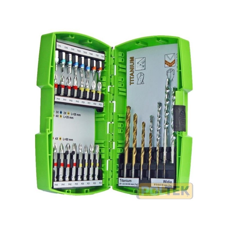 DRILLMAX PUNTE, INSERTI IN VALIGETTA pz.34