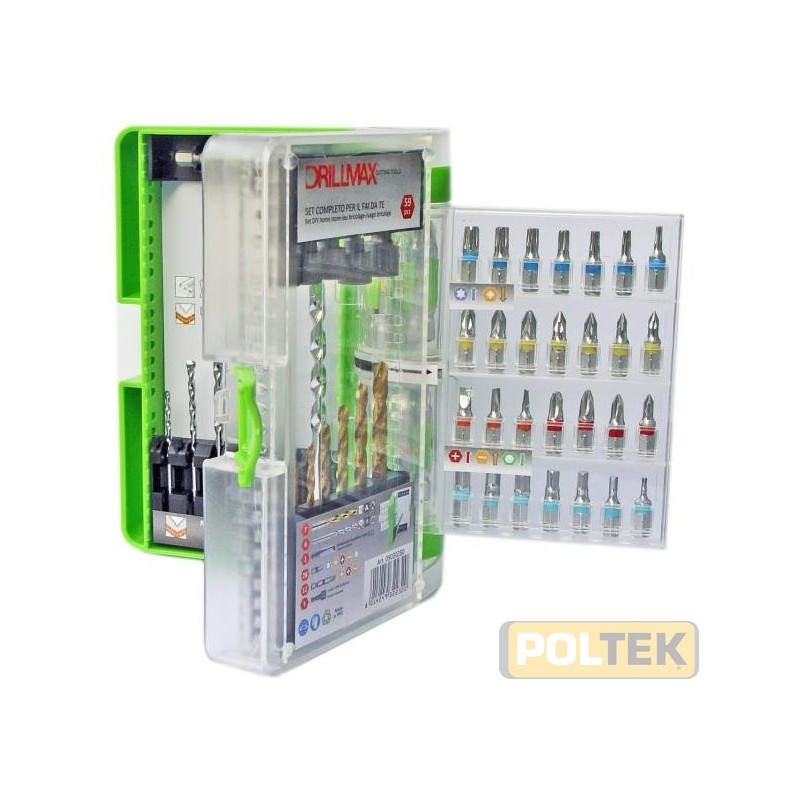 DRILLMAX PUNTE E INSERTI IN VALIGETTA pz.59