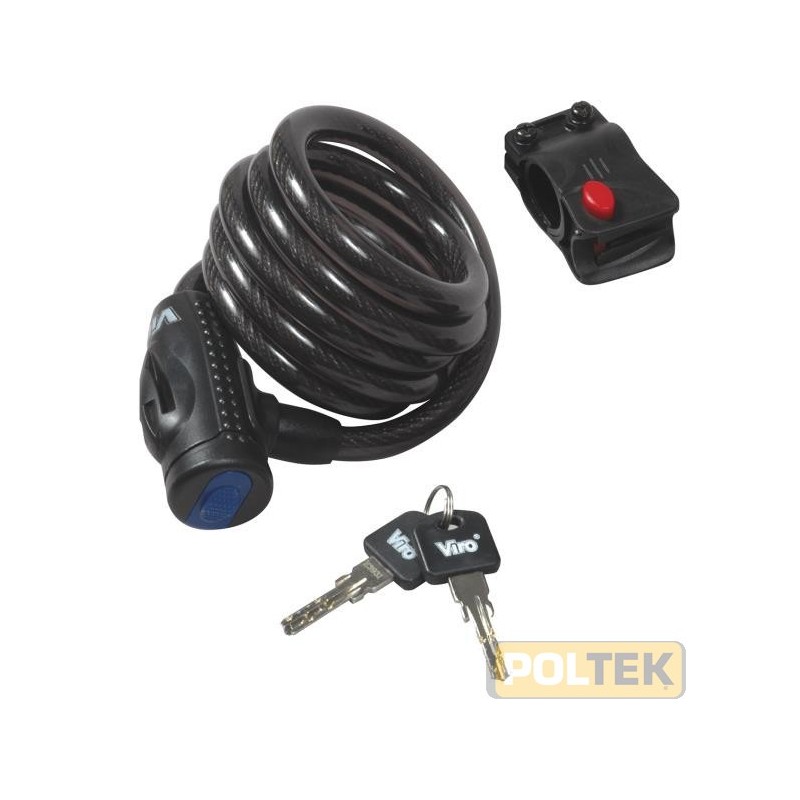 LUCCHETTO VIRO ANTIFURTO SPIRALE d. 12 x 1500 mm