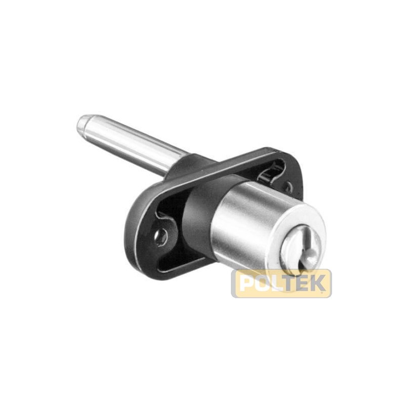 Serratura per chiusure multiple. Scatola in polimero nero. Cilindro d.16,5 mm 20. Finitura in ottone decapato (US4).