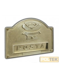 PLACCA BUCA LETTERA SILMEC C/PULSANTE OTTONE LUCIDO