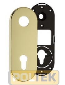 PLACCA FORO MANIGLIA E FORO YALE OTTONE