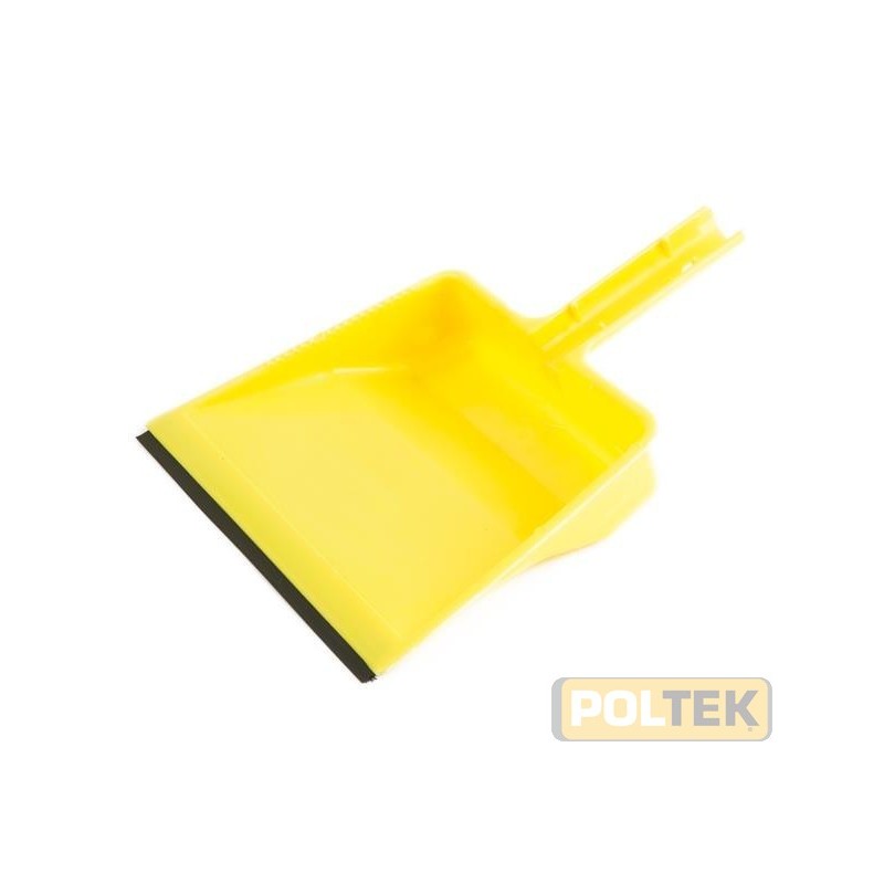 Paletta in polipropilene compatto. Larghezza alla base 23 cm, lunghezza (dall’impugnatura alla base) 29 cm. Filetto in gomma. 