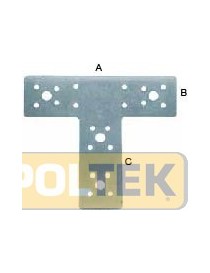 PIASTRINA GIUNZIONE PESANTE A T ZINC. mm 160x45x100