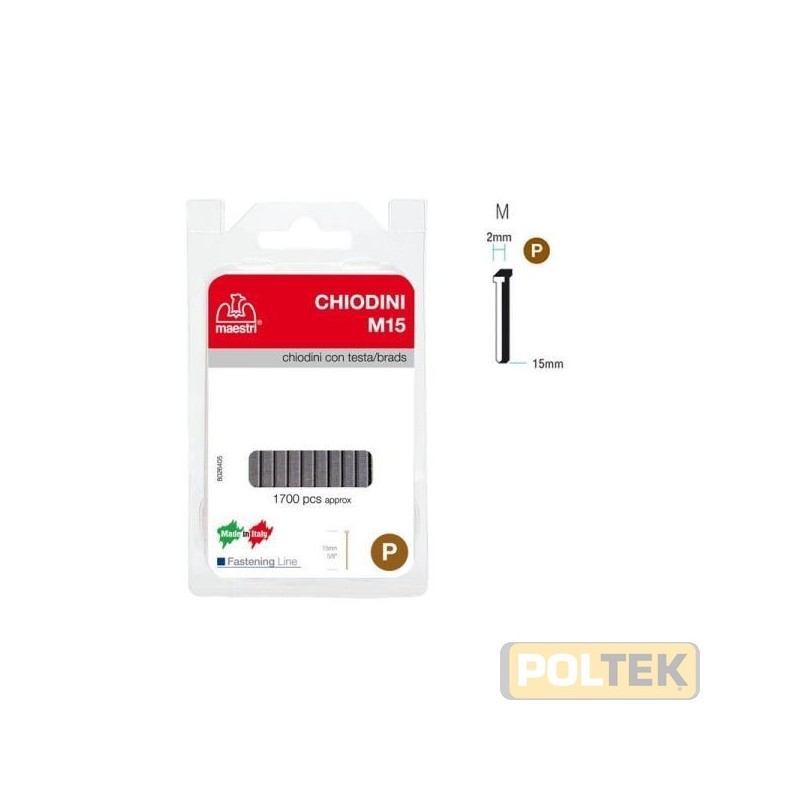 ROCAMA CHIODINI CON TESTA THB 114 M15 (bl. pz.1700)
