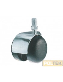 RUOTA CEBORA GEMELLATA FERRO CON FILETTO mm 50 kg 35