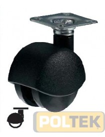 RUOTA CEBORA GEMELLATA CON PIASTRA mm 35 kg 15