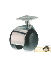 RUOTA CEBORA GEMELLATA FERRO CON PIASTRA mm 50 kg 35